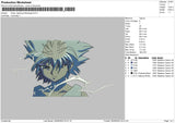 Killua Lightning Rectangle Embroidery File 4 size