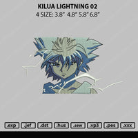 Killua Lightning Rectangle Embroidery File 4 size