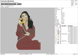 Kim Kardashian Embroidery File 4 size