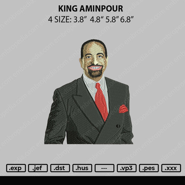 King Aminpour Embroidery File 4 size