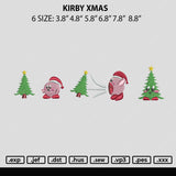 Kirby Xmas Embroidery File 6 sizes