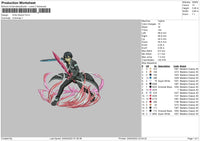Kirito Sword Embroidery File 4 ize