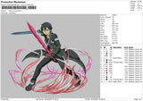 Kirito Sword Embroidery File 4 ize
