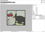 Kitty Bat Rectangle Embroidery File 6 sizes