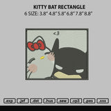 Kitty Bat Rectangle Embroidery File 6 sizes