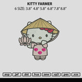 Kitty Farmer Embroidery File 6 sizes