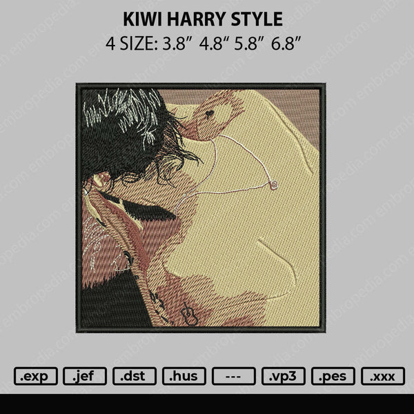 Kiwi Harry Style Embroidery File 4 size