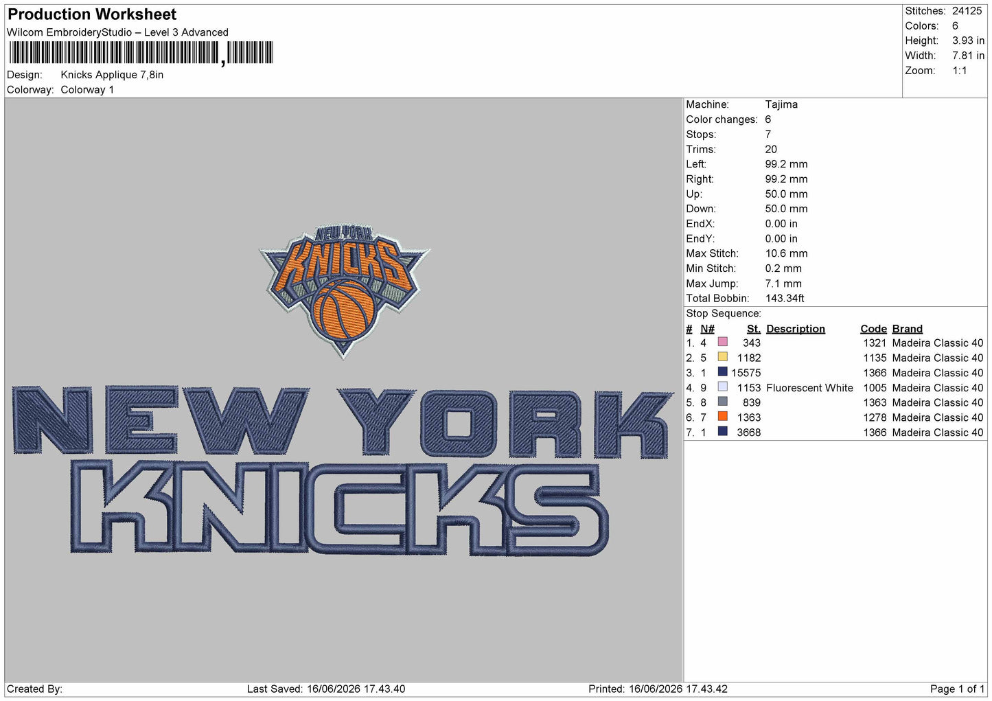 Knickstext App Embroidery Machine Design File 6 sizes