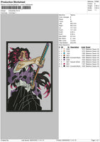 Kokushibo Embroidery File 4 size