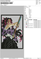 Kokushibo Embroidery File 4 size
