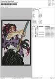 Kokushibo Embroidery File 4 size
