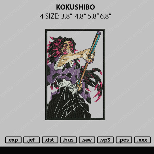Kokushibo Embroidery File 4 size