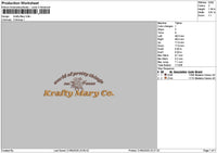 Kraftytext Embridery File 6 sizes
