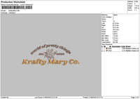 Kraftytext Embridery File 6 sizes
