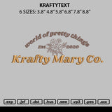 Kraftytext Embridery File 6 sizes