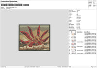Kurama Rectangle 002 Embroidery File 6 sizes
