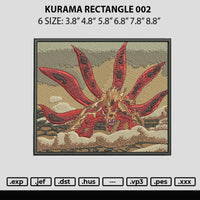 Kurama Rectangle 002 Embroidery File 6 sizes