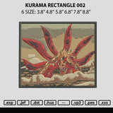 Kurama Rectangle 002 Embroidery File 6 sizes