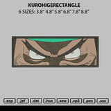 Kurohigerectangle Embroidery File 6 sizes