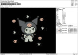 Kuro Star Embroidery File 6 sizes