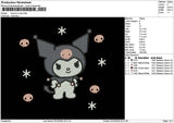 Kuro Star Embroidery File 6 sizes