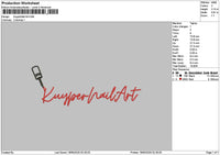 Kuypertext Embroidery File 6 sizes