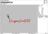 Kuypertext Embroidery File 6 sizes