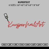 Kuypertext Embroidery File 6 sizes