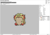 Kyujuro Rengoku Embroidery File 4 size