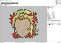 Kyujuro Rengoku Embroidery File 4 size