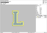 L Fill Embroidery File 6 sizes