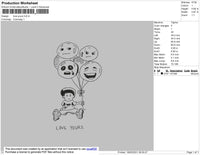 Love Yourz 03 Ver Embroidery File 4 size
