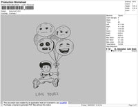 Love Yourz 03 Ver Embroidery File 4 size