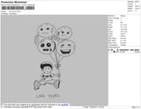 Love Yourz 03 Ver Embroidery File 4 size