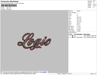 Logic Text Embroidery File 5 size