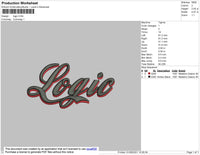 Logic Text Embroidery File 5 size