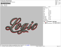 Logic Text Embroidery File 5 size