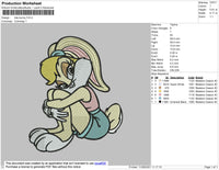 Lola Bunny Embroidery File 4 size