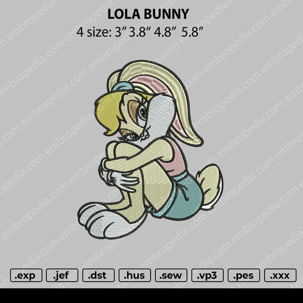 Lola Bunny Embroidery File 4 size