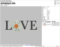 Love Flower Embroidery File 4 size