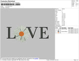 Love Flower Embroidery File 4 size