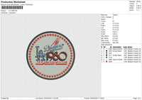 LA 1980 Embroidery File 6 size