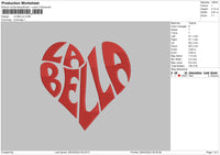 La Bella Embroidery File 4 size
