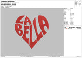 La Bella Embroidery File 4 size