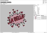 La Bella Embroidery File 4 size