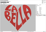 La Bella Embroidery File 4 size