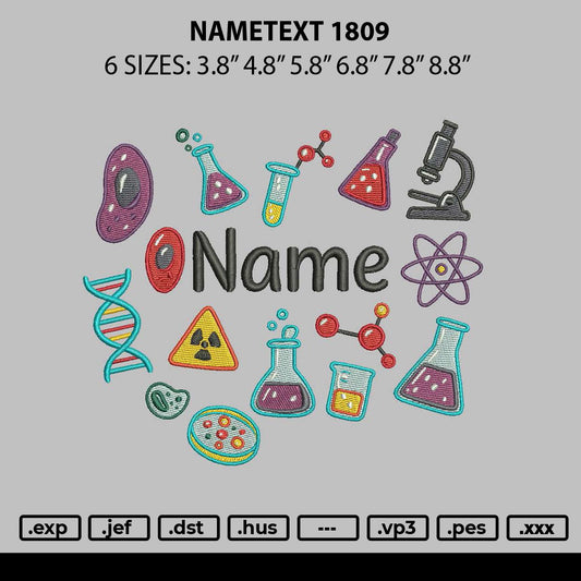 Nametext 1908 Embroidery File 6 sizes