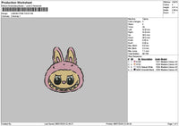 Labupink Face Embroidery File 6 sizes