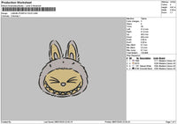 Labupurple Face Embroidery File 6 sizes