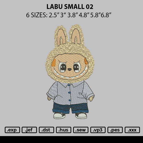 Labu Small 02 Embroidery File 6 sizes